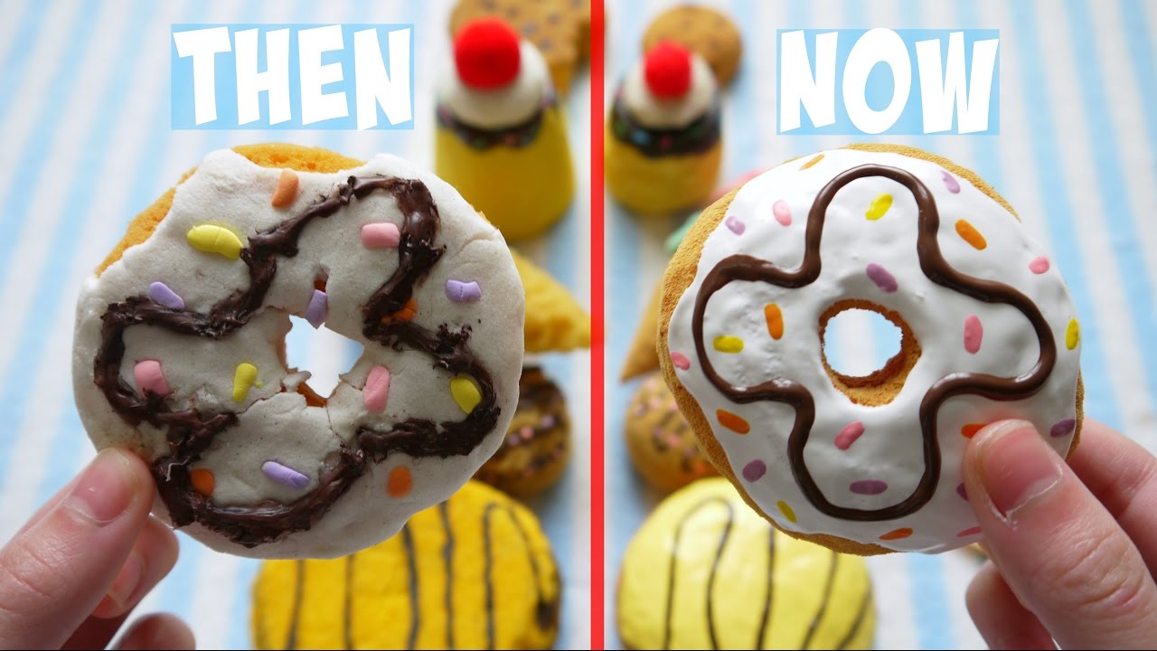 Homemade Squishy Remakes! Then vs Now DIY Squishy Comparison!