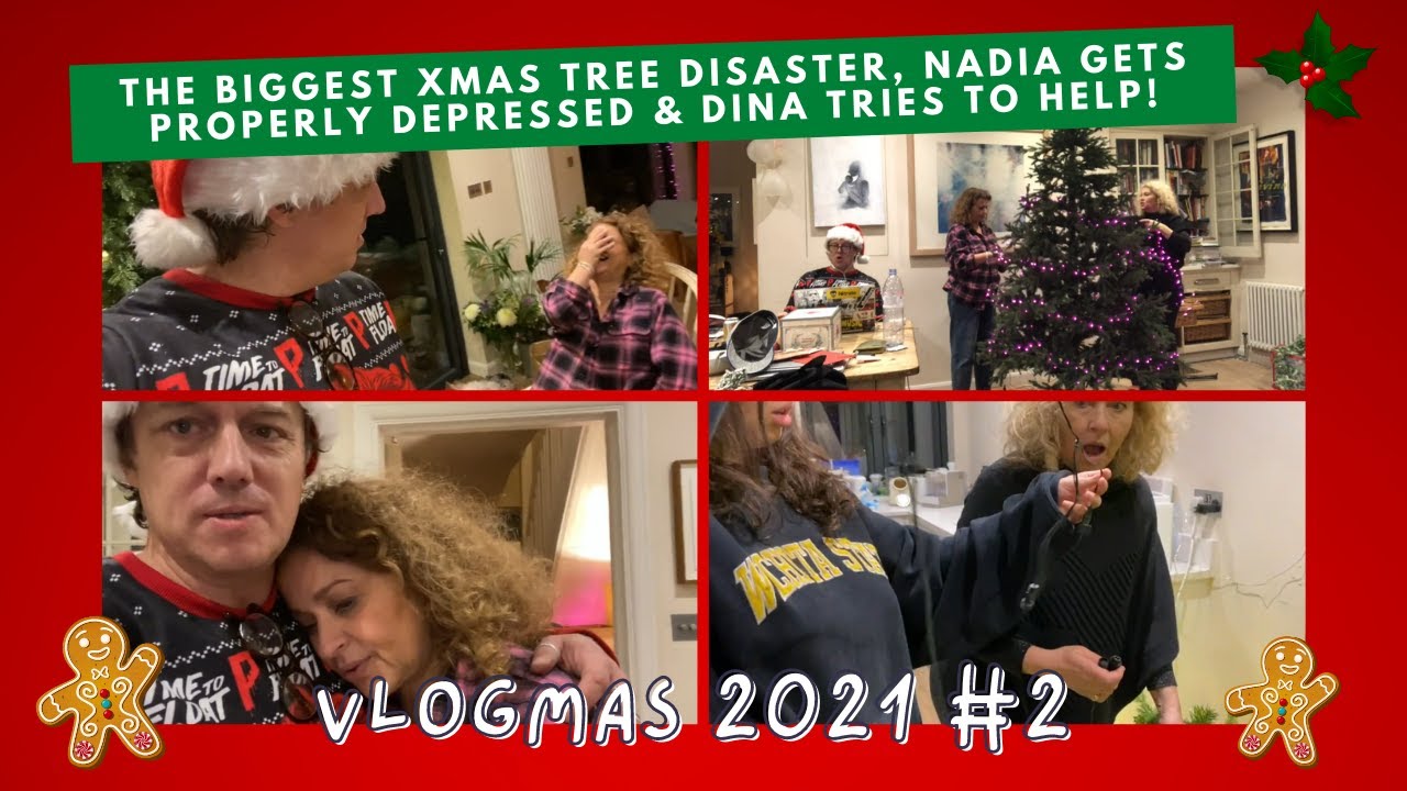 VLOGMAS #2 - The BIGGEST Xmas Tree DISASTER, Nadia Gets PROPERLY DEPRESSED & DINA Tries to Help!