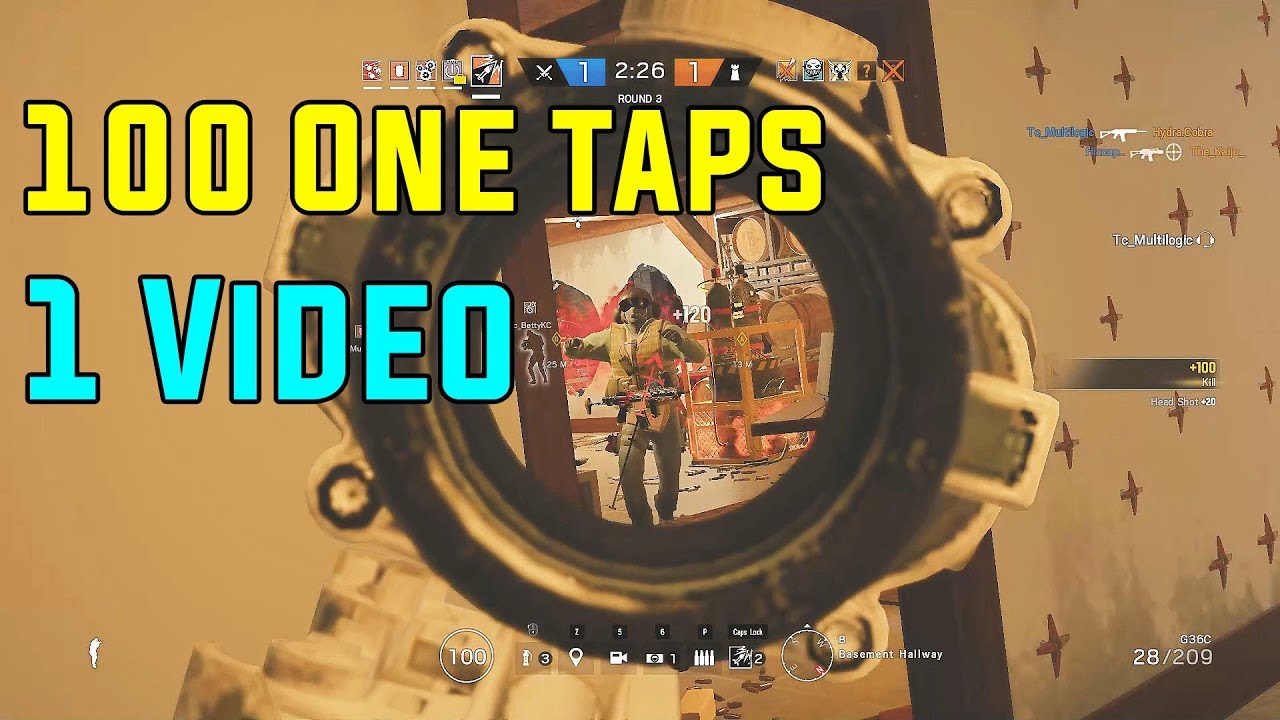 100  One Taps in 1 Video to Music - Rainbow Six Siege