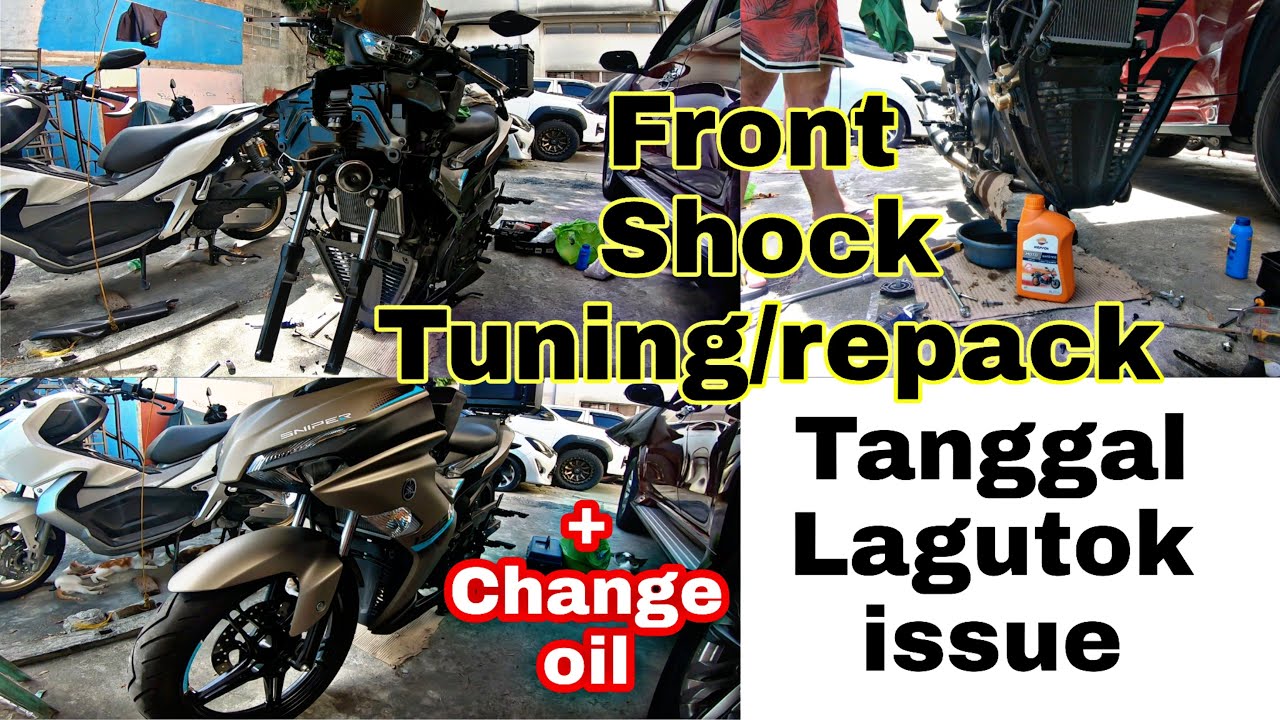 YAMAHA SNIPER 155 Front Shock Tuning + Change oil / Lagutok issue no more