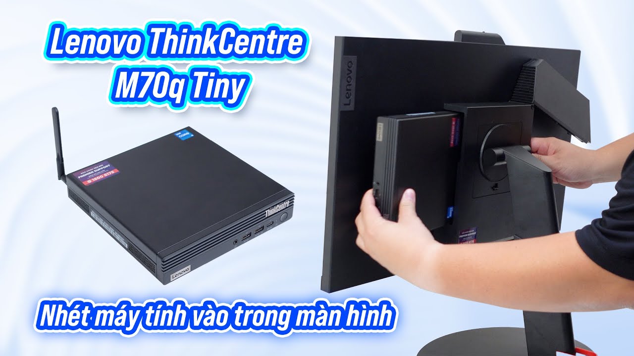Mini PC nhỏ xíu gắn lọt lòng sau lưng màn hình