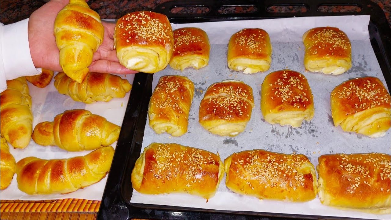 طريقة عمل الكرواسون❗ كرواسون بالجبنه هش ومورق وسر توريق الكرواسون❗ هتقومى حلا تعمليه🥐🥐