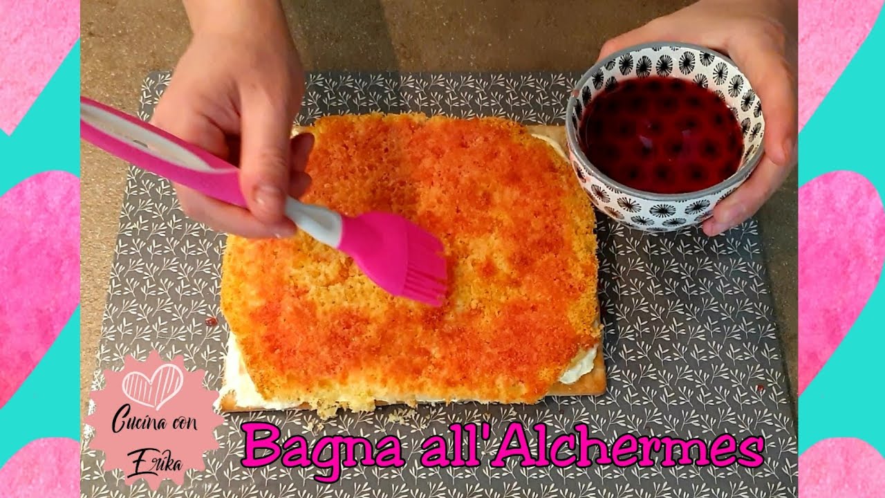 Bagna all'Alkermes o Alchermes. Ideale per torta diplomatica o con pan di spagna.