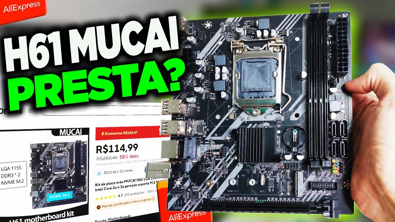 ✅ Placa Mãe H61 Mucai LGA 1155, Vale a Pena em 2025? Unboxing e Testes