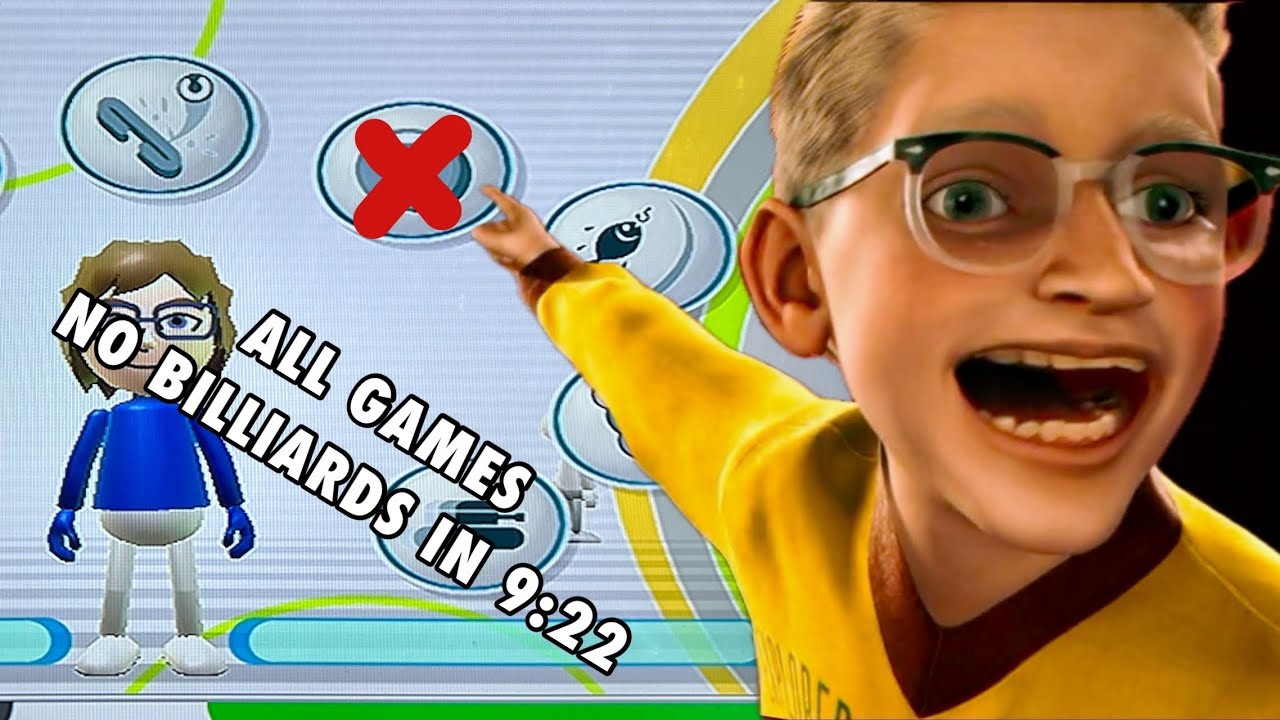 Wii Play - All Games NO billiards speedrun in 9:22
