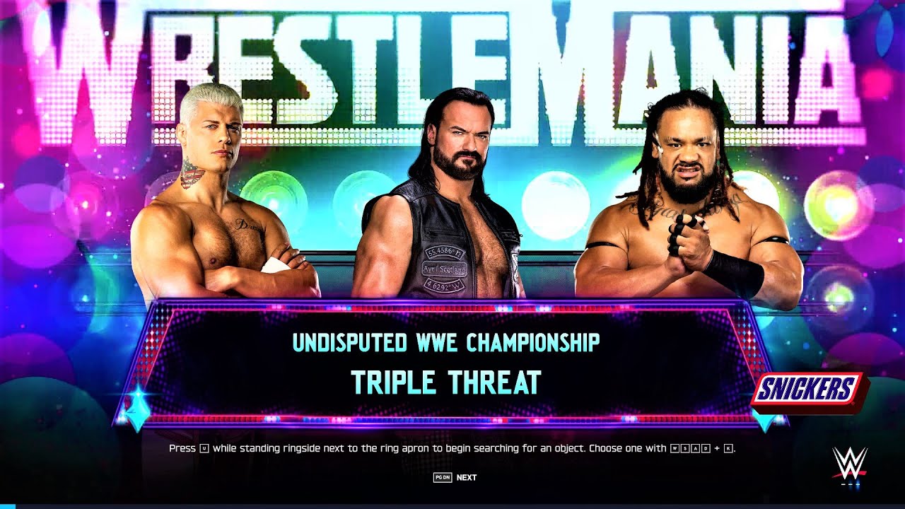 Cody Rhodes vs Drew McIntyre vs Jacob Fatu WWE Championship - WWE 2K25