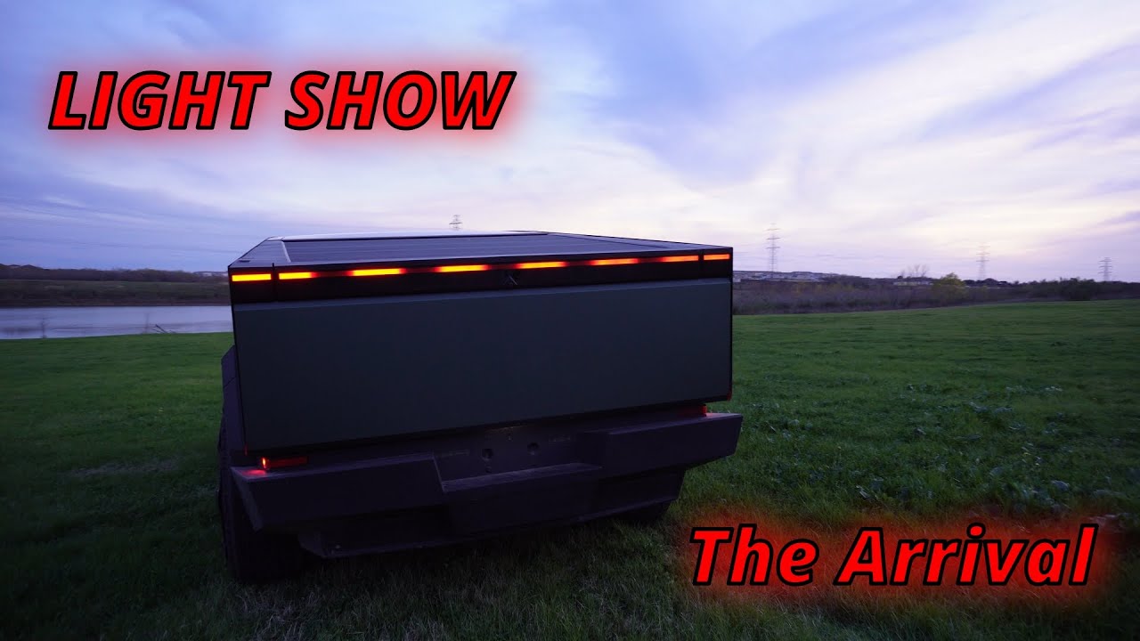Cybertruck Light Show - The Arrival