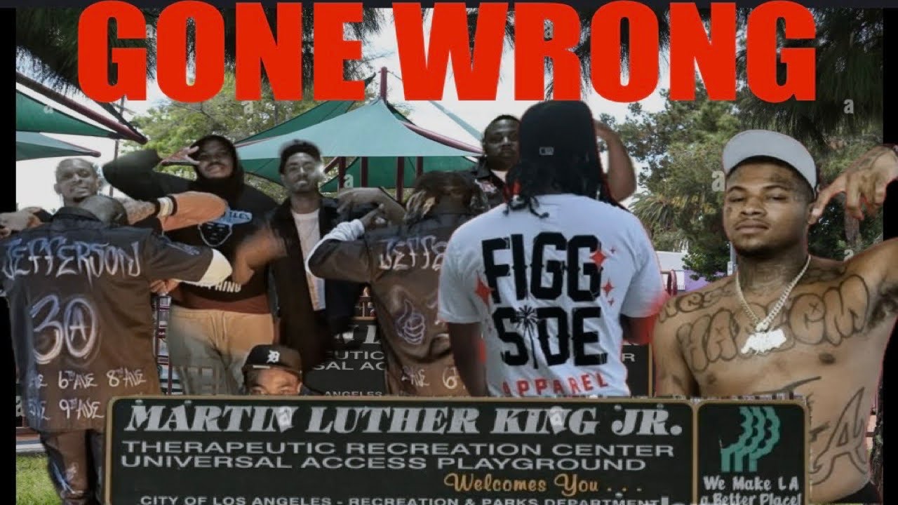 Harlem 30's Press Baltimore Man at King Park LA Gang Activity WATCH UNTIL END! 