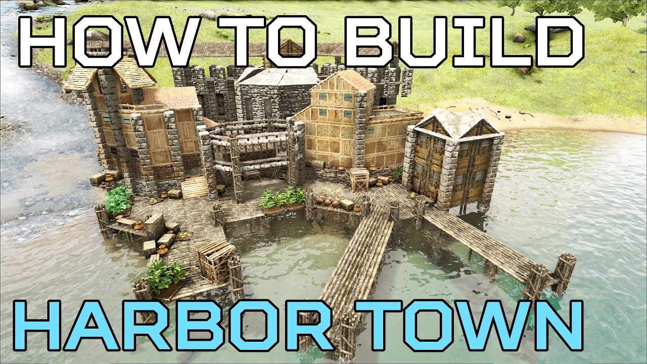🦄Harbor Town HOW TO BUILD Ragnarok | Ark Survival [NO MODS]