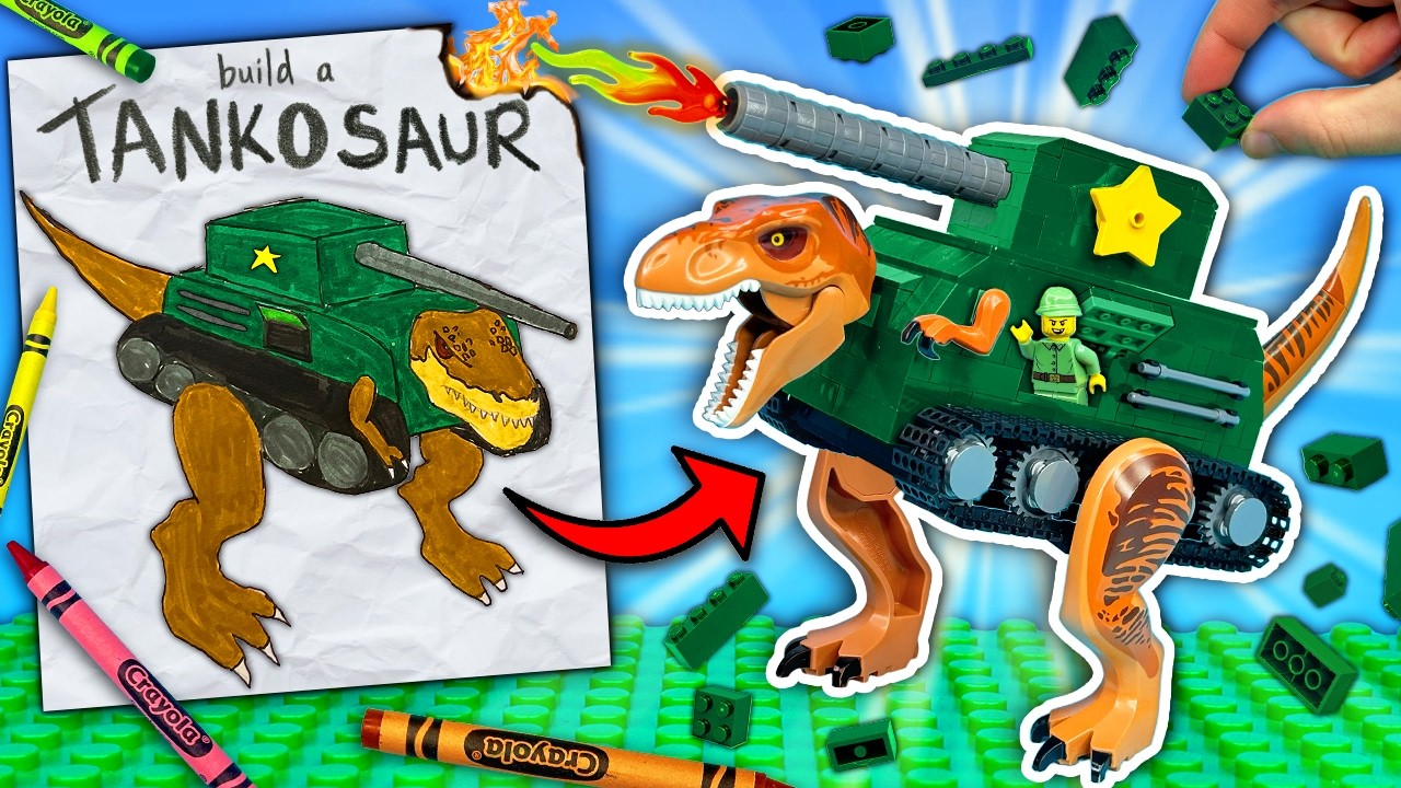Я построил ваши рисунки ДИНОЗАВРОВ из LEGO...