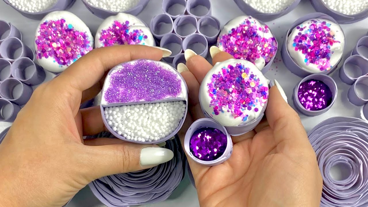 The last video of ASMR soap💜ASMR soap💜Crushing soap boxes with glitter,granule,starch and foam💜