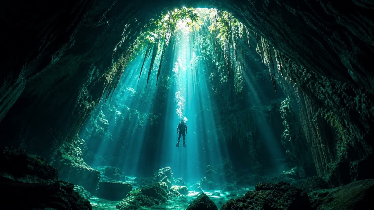 Deep Sleep Under Sacred Light | Cenote Ambient Music for Relaxation & Meditation