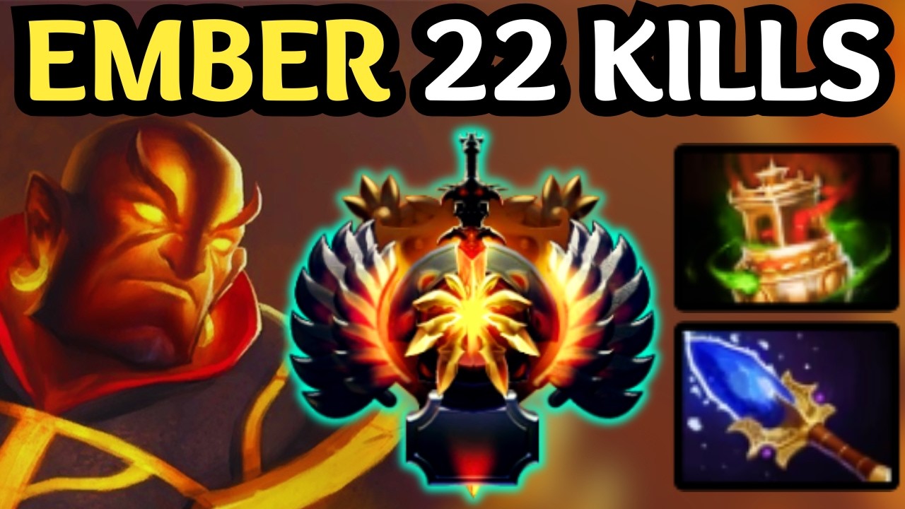 🔥 IMMORTAL EMBER SPIRIT MID — 22 KILLS DOMINATION META | DOTA 2 🔥
