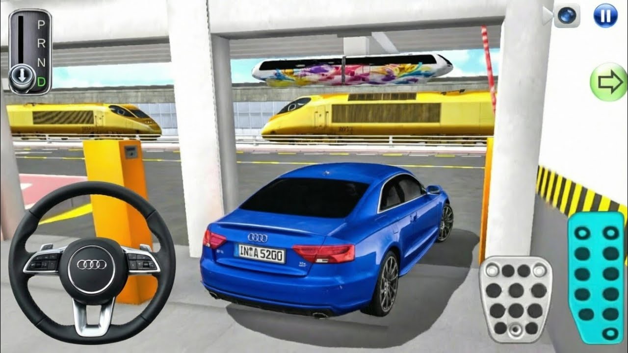 New Blue  Sedan Car Audi A5 in Parking Building - 3D Driving Class 2026 - Best Android iOS Gameplay