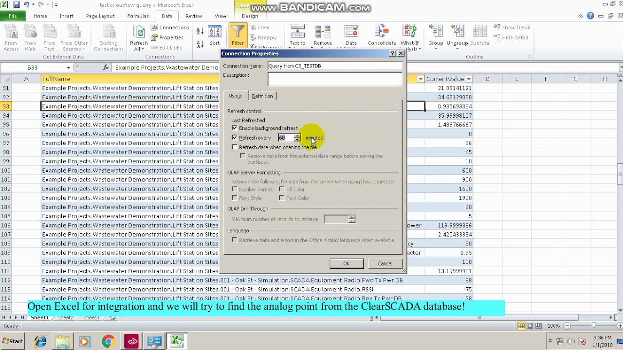 ClearSCADA ODBC Connection