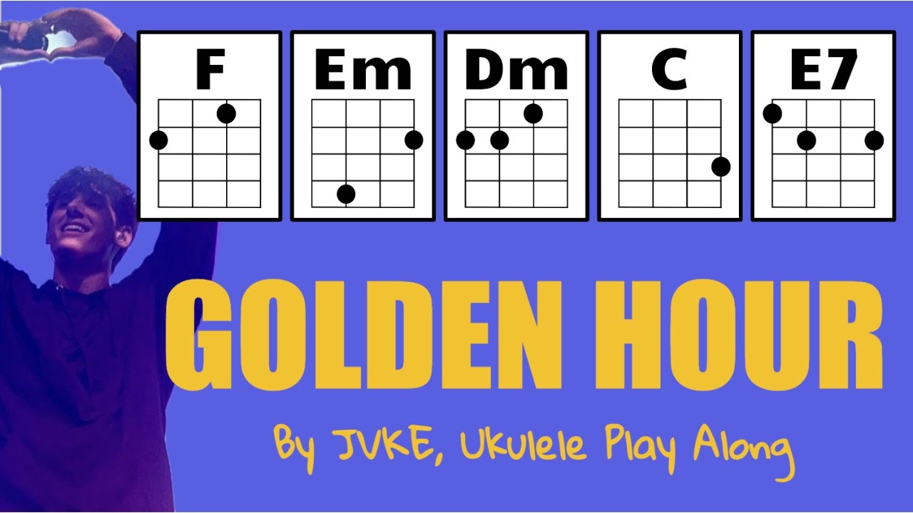 Golden Hour by JVKE Ukulele Play Along (Transposed to C)