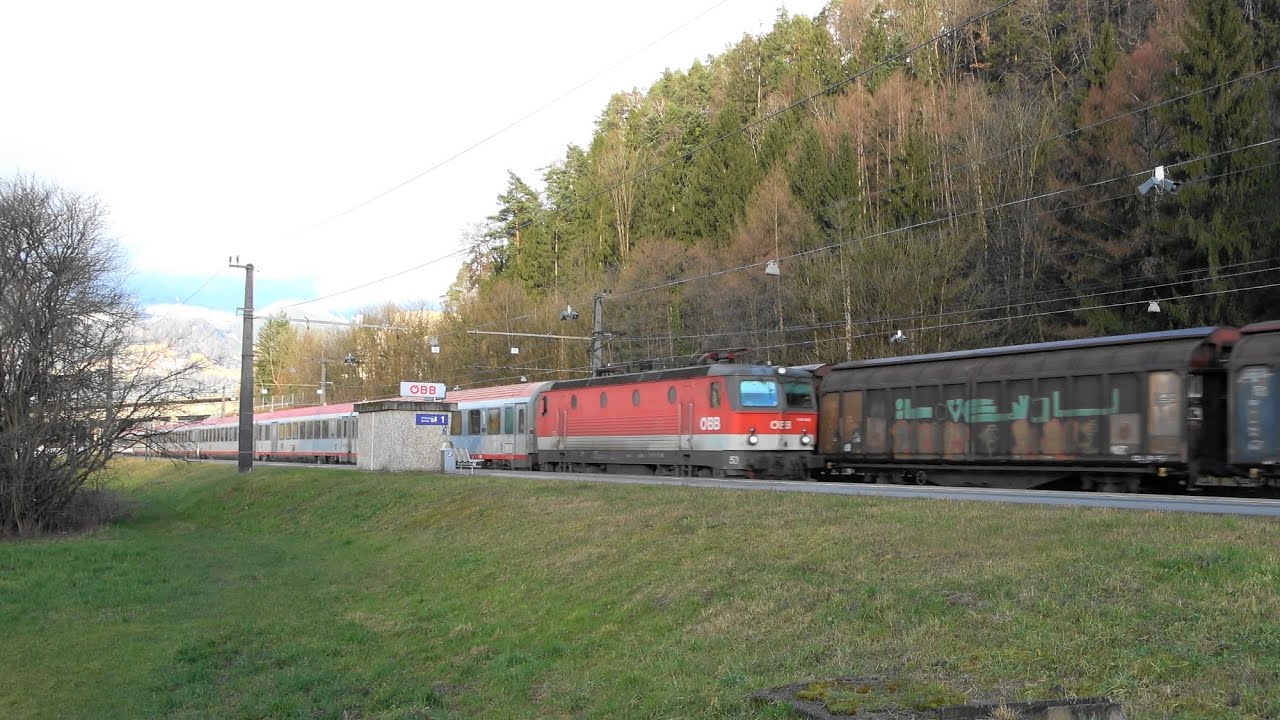BR 1144 Treffen d. Alpenstaubsauger in Feldkirch Amberg an G&uuml;terzug& IC 119 Bodensee bei Durchfahrt