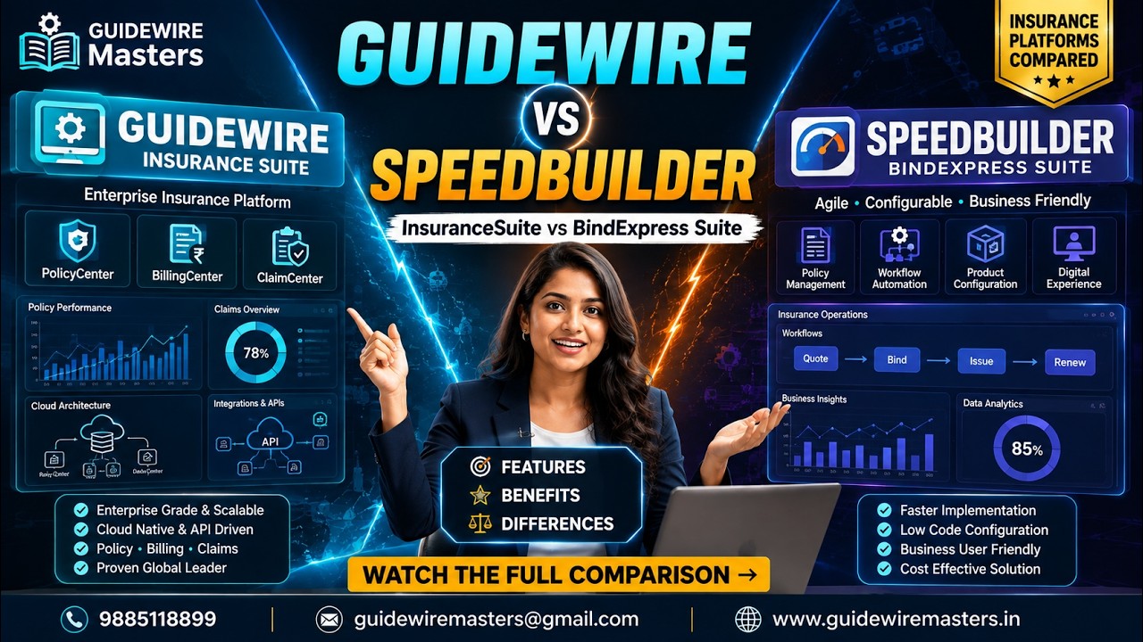 Guidewire InsuranceSuite vs SpeedBuilder | Features, Benefits & Differences