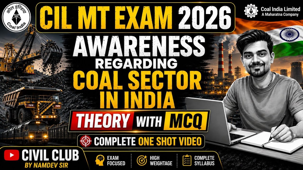 CIL MT 2026 🔥 Complete Coal Sector in India | One Shot Revision | PDF in description | @civilclub