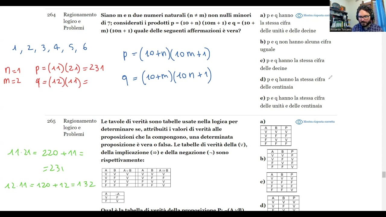 🧩 Luglio 2024 | Logica n° 264 | Siano m e n due numeri naturali (n ≠ m) non nulli minori di 7; cons…