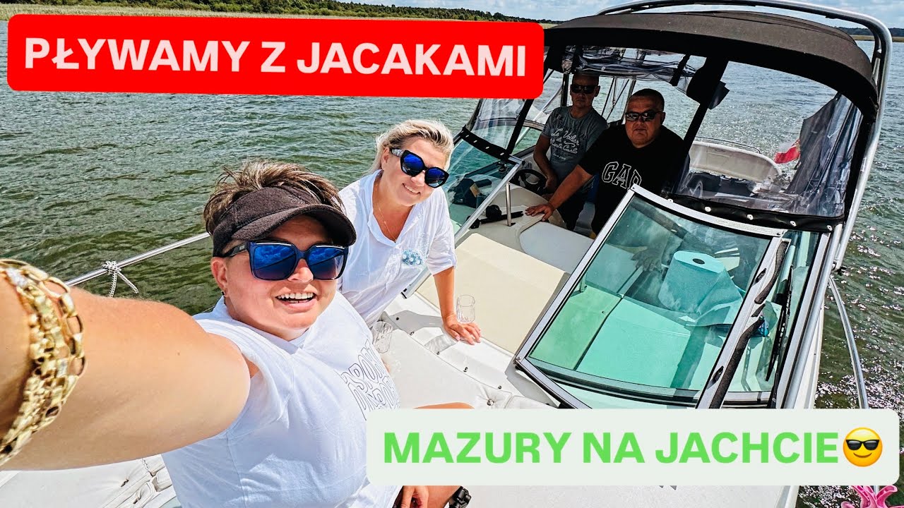 Pływamy Jachtem Asi i Maria Jacaków po Mazurskich Jeziorach. Ciekawa rozmowa z Asią😃 Odc.1