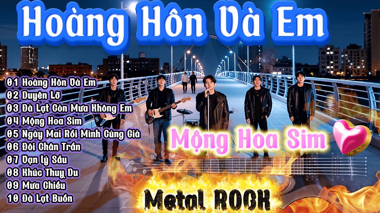 TOP 15 BÀI HÁT METAL ROCK CỰC HAY  - HOÀNG HÔN VÀ EM , MỘNG HOA SIM,DUYÊN LỠ  - NGHE LÀ NGHIỆN