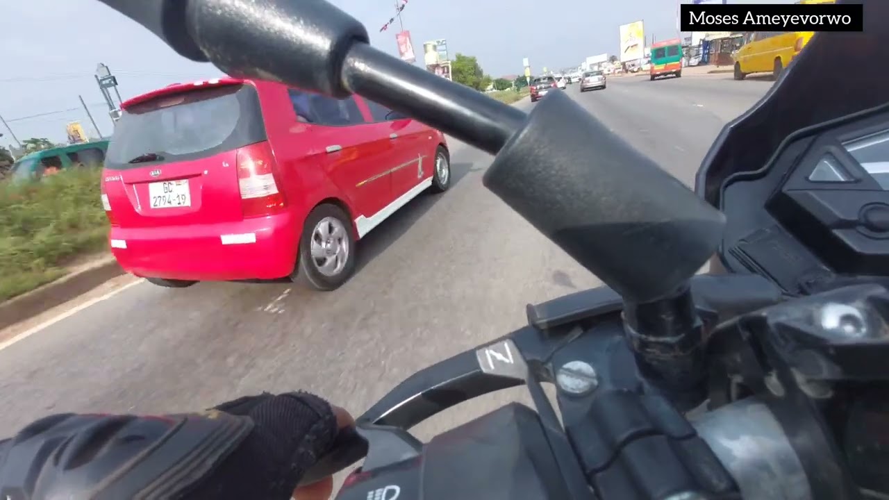 Riding In Ghana (episode 1) .|Riding motorcycle from Accra to Cape Coast. Mr Bright's site stop.