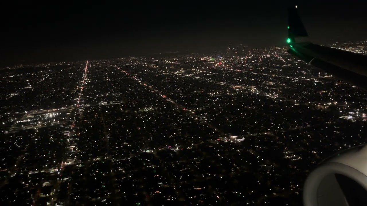 Los Angeles LAX Night Landing September 21, 2024