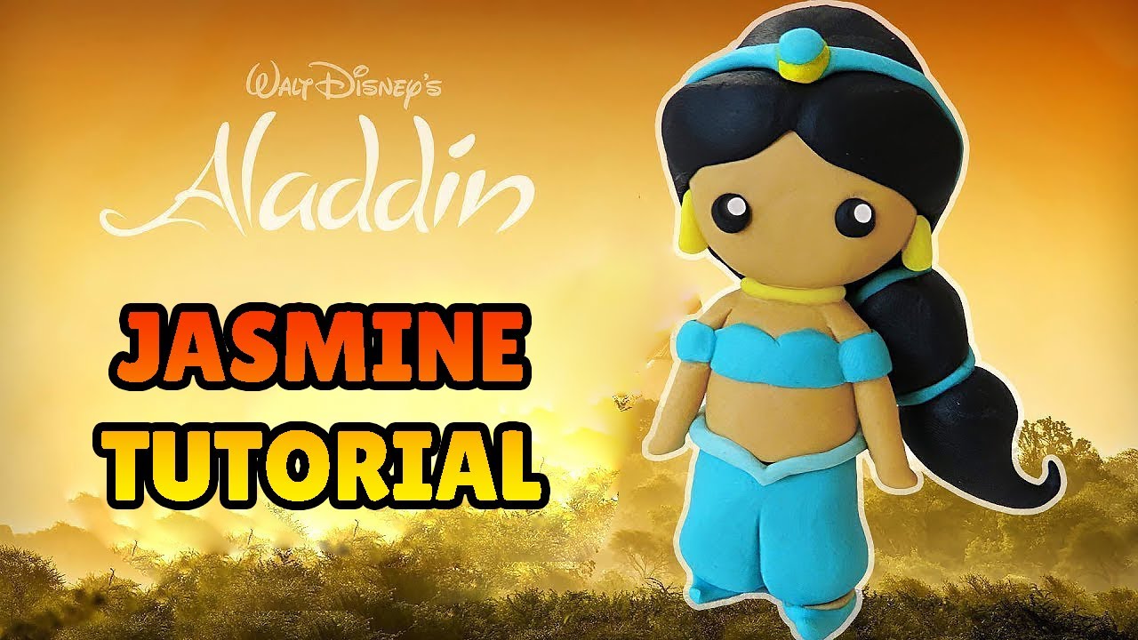 🔴 DIY How to Make MINIATURE JASMINE ALLADIN - Easy Polymer Clay, Fondant, plastilina tutorial