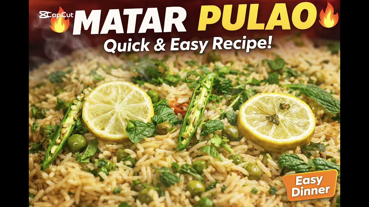 Quick & easy matar pulao😋 #food #desifood #meter #pakistanifood #viralvideo #yt #rice 