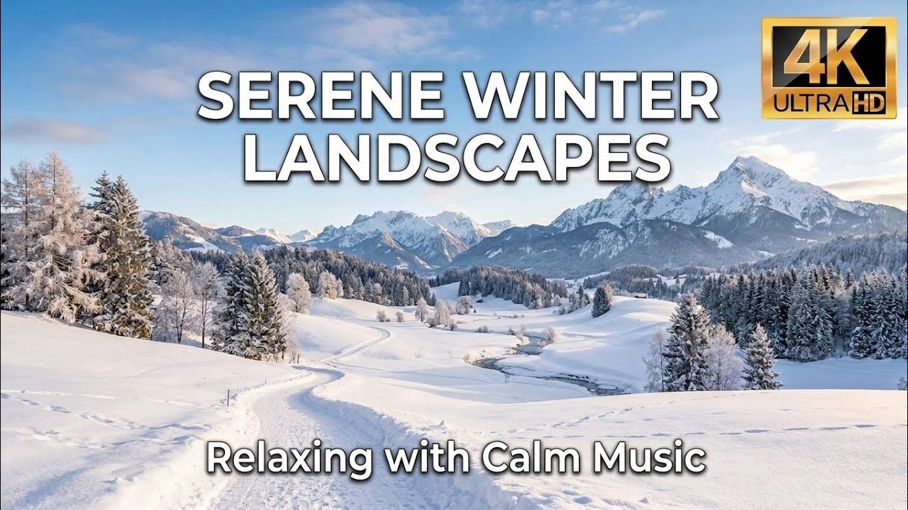 Serene Winter Landscapes in 4K | Calm Nature Film for Relaxation