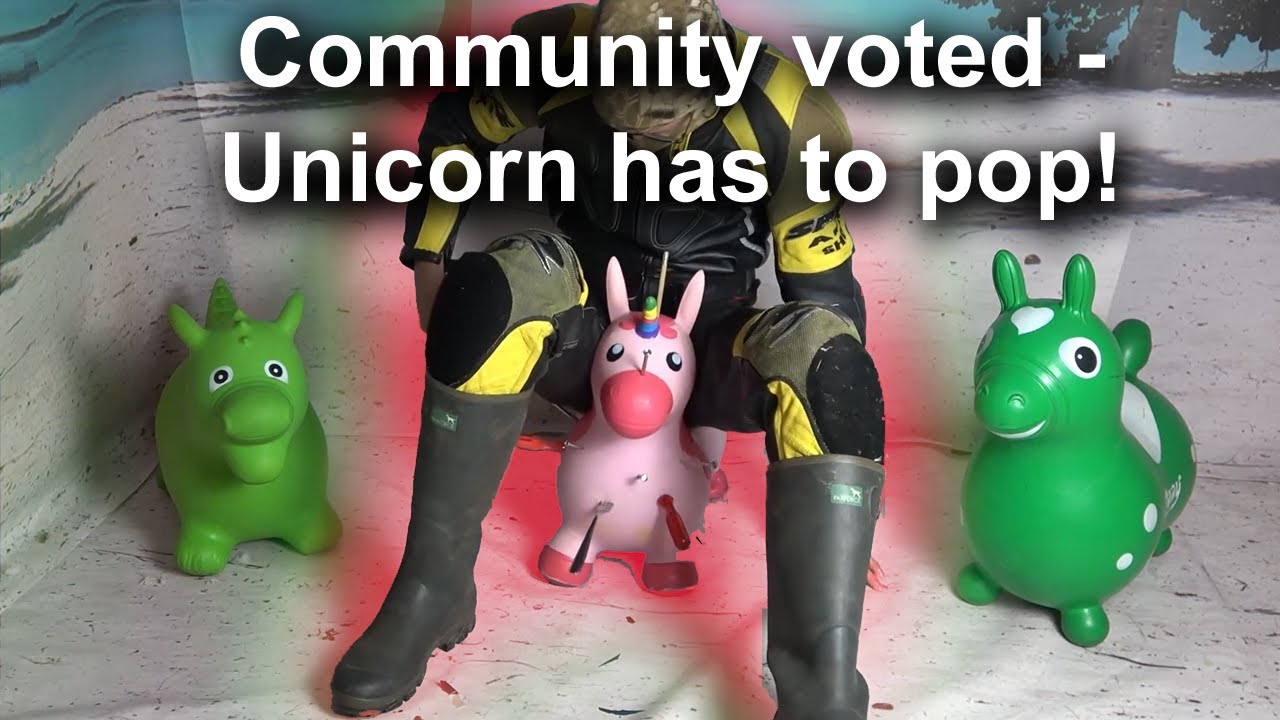 Pop inflatable - Community Voted! 🦄💨 Bouncy unicorn Inflatable is selected to pop!