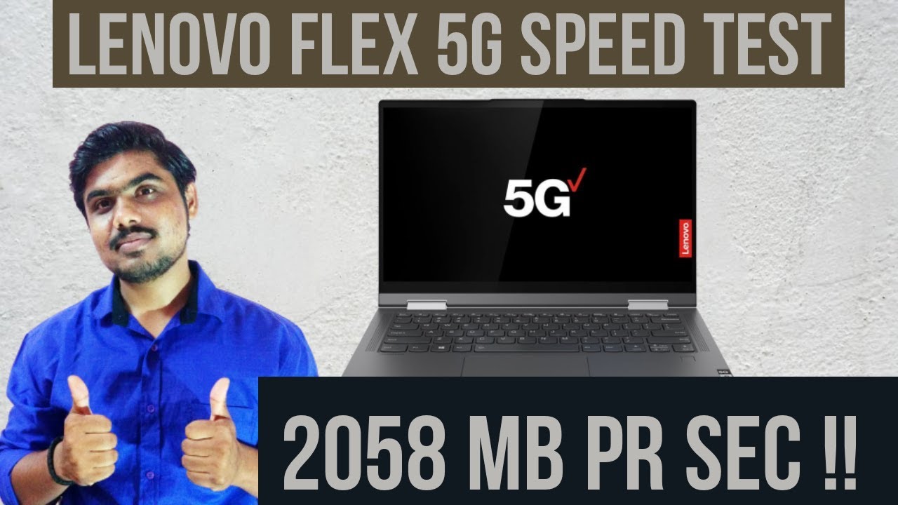 Lenovo Flex 5G First 5G Laptop Internet Speed Test !!!