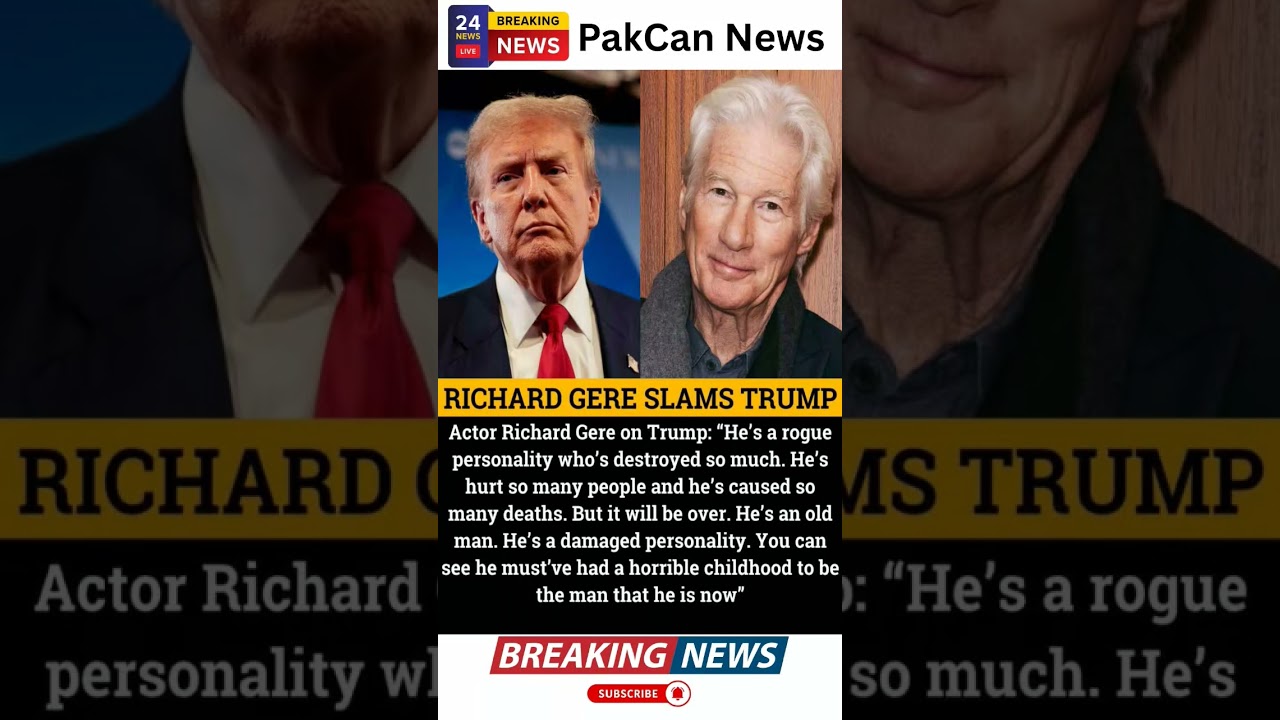Richard Gere Criticizes Donald Trump in Viral Interview | PakCan News