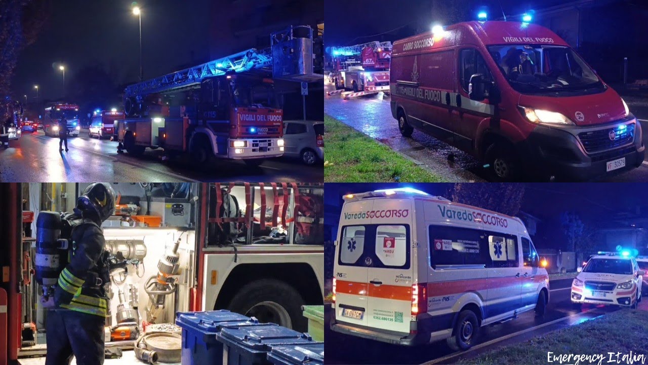 Grosso incendio appartamento a Desio, l'intervento dei soccorsi