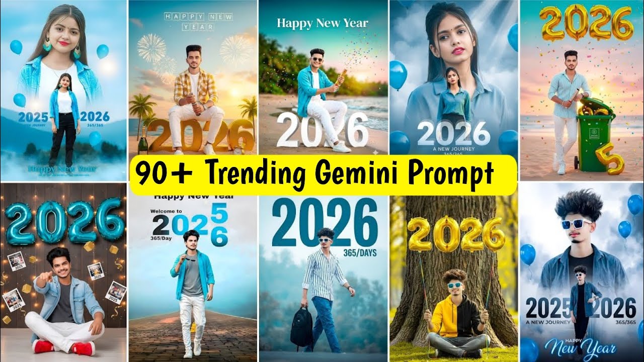 Trending Gemini Ai New Year Prompt 2026 | Gemini Ai New Prompt For Boys 