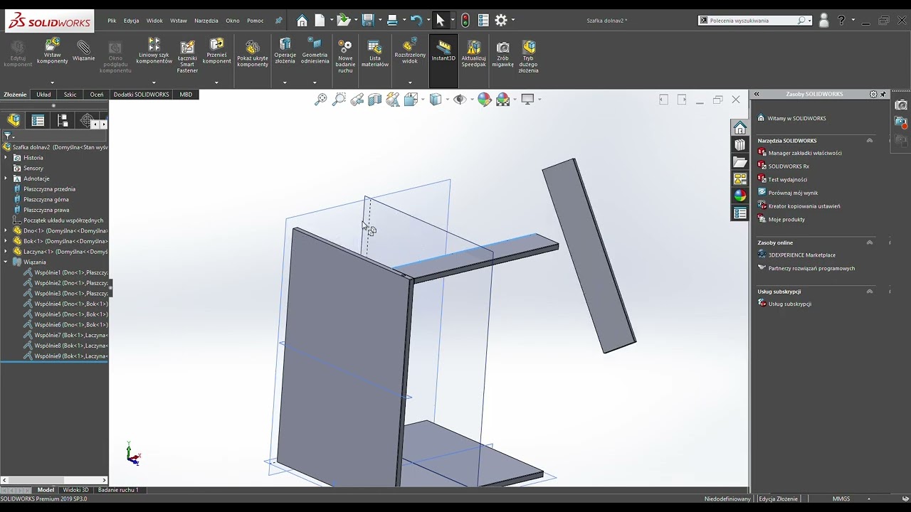 SOLIDWORKS Base 3/6 - Złozenie