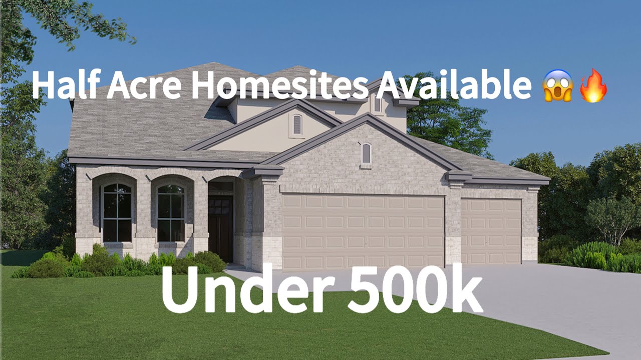 New Homes in Cibolo TX on Half Acre Homesites under 500k