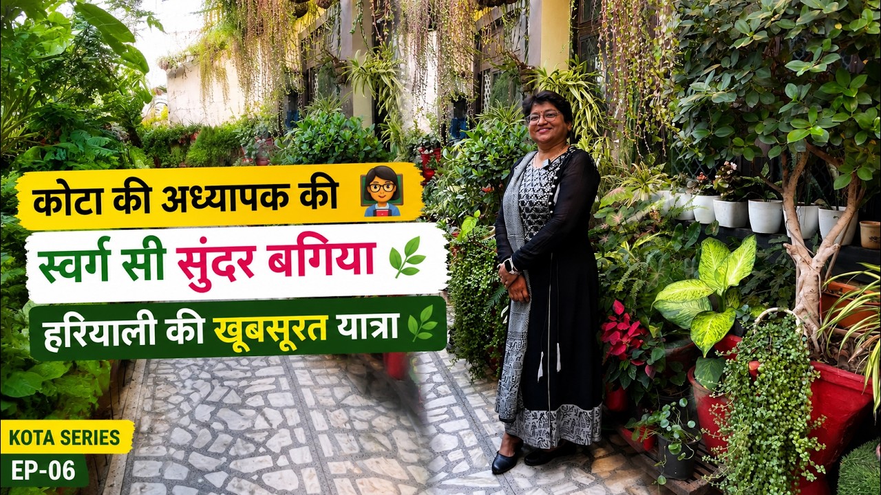 कोटा की अध्यापक की स्वर्ग सी सुंदर बगिया 👩‍🏫 छत पर हरियाली की खूबसूरत यात्रा 🌿 Kota Series EP-06