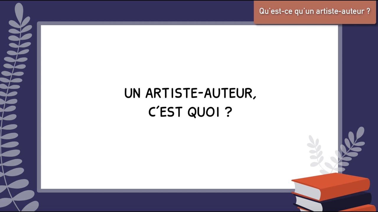 Dessine-moi un statut ! - épisode 1 - Qu'est-ce qu'un artiste-auteur ?
