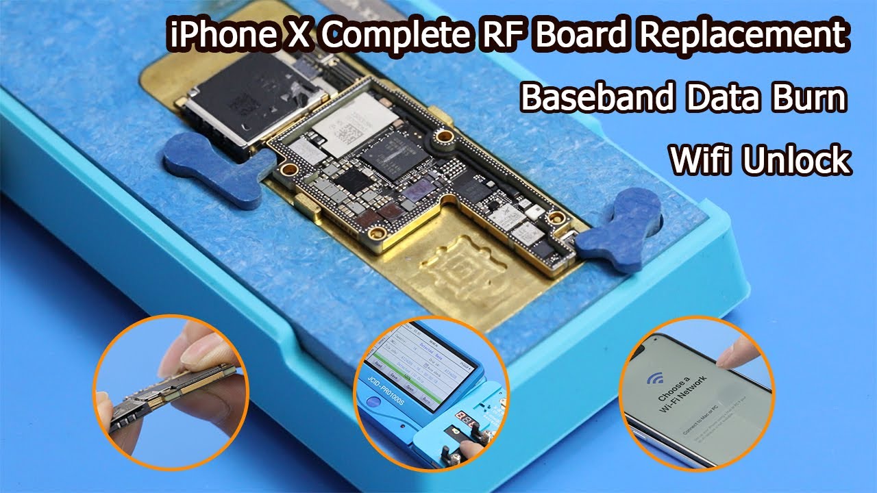 iPhone X Repair By Transplanting Lower RF Board. Baseband Data Burn, Wifi Unlock.