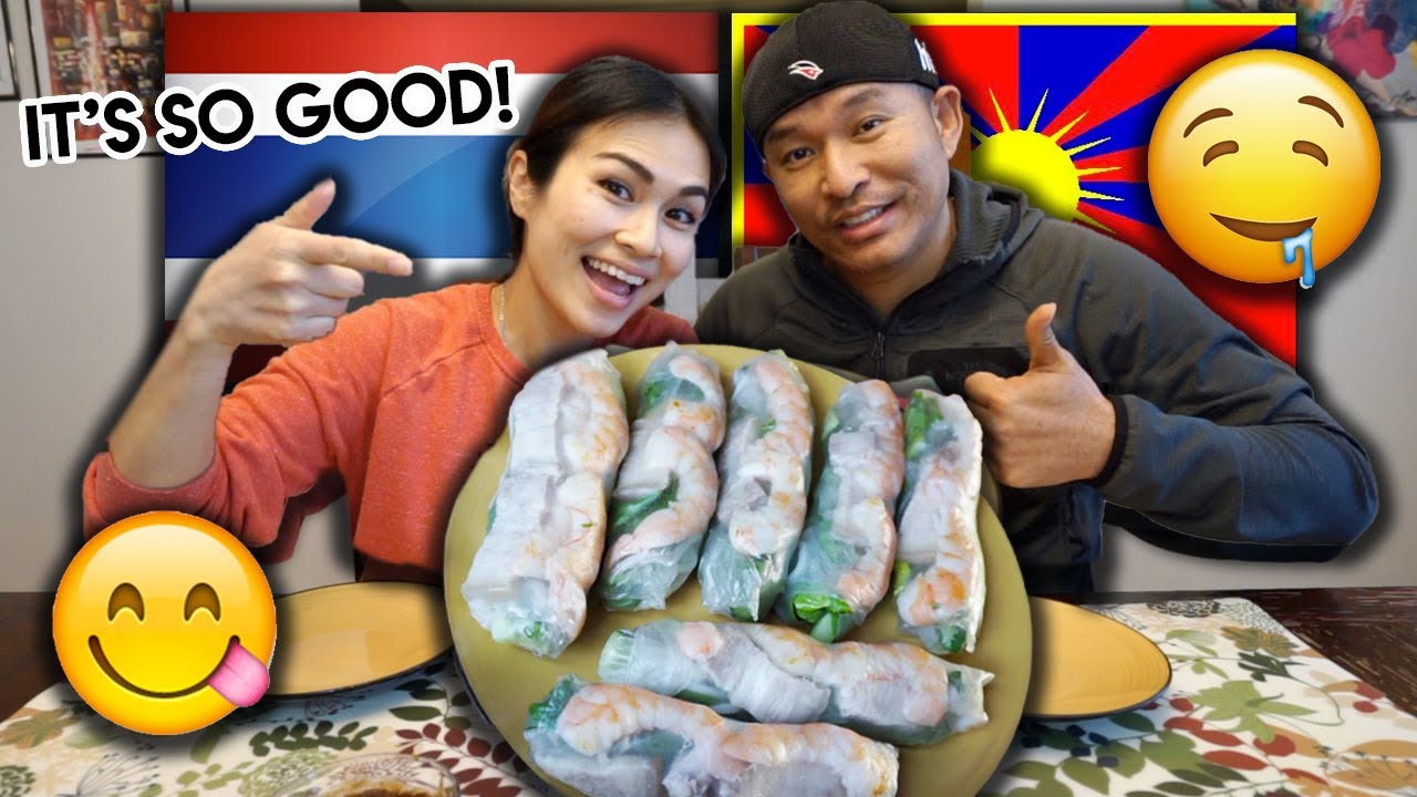 Making Delicious Vietnamese Summer Spring Rolls!⎪Simple & Healthy! (Thai & Tibetan Mixed Family)