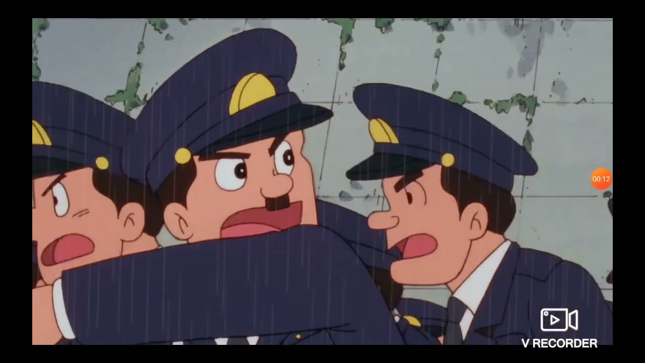 キテレツ大百科　エイリアンと警官　雨降らす