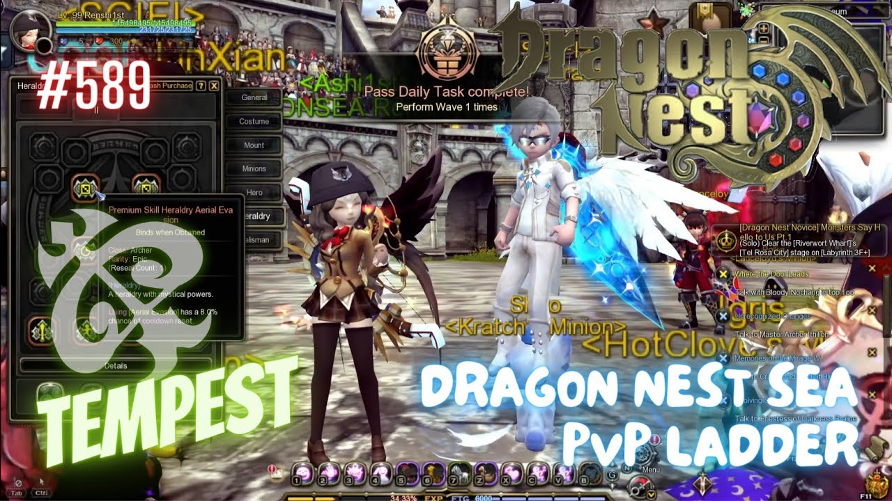 #589 Tempest With Skill Build Preview ~ Dragon Nest SEA PVP Ladder