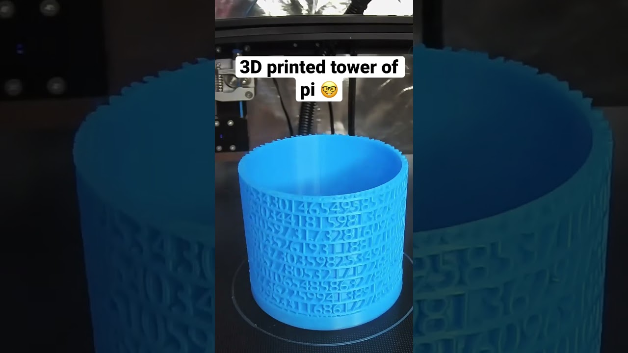 3D printed timelapse Tower of PI 🤓   #3dprinted #timelapse #math #nerdlife