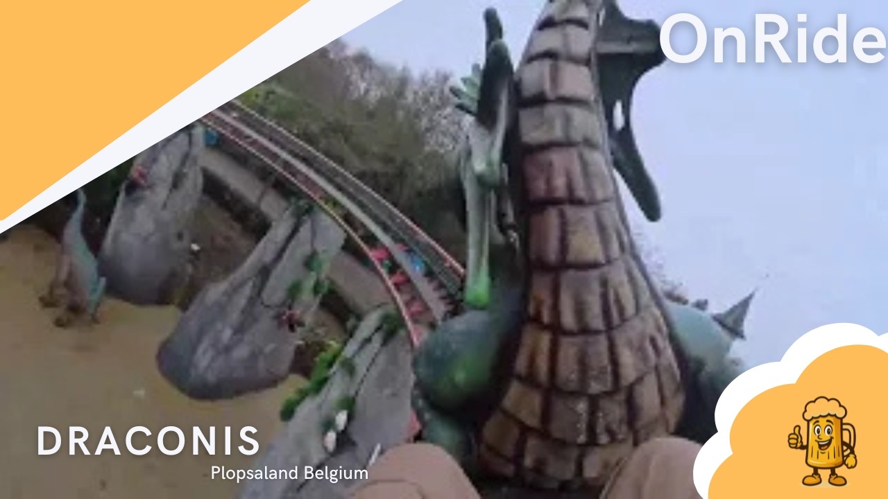 Draconis - Plopsaland Belgium (Onride 4K)