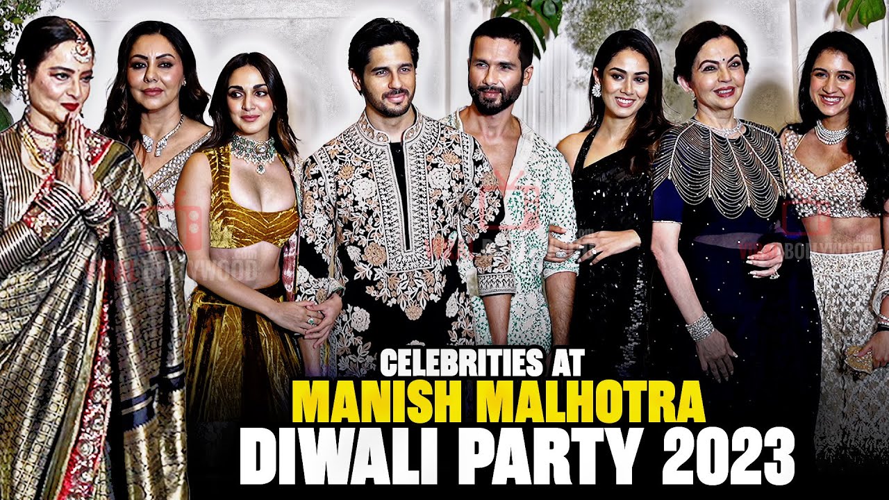 Celebrities arrives at Manish Malhotra Diwali Party 2023 | Sidkiara, Ambani Family, Gauri Khan