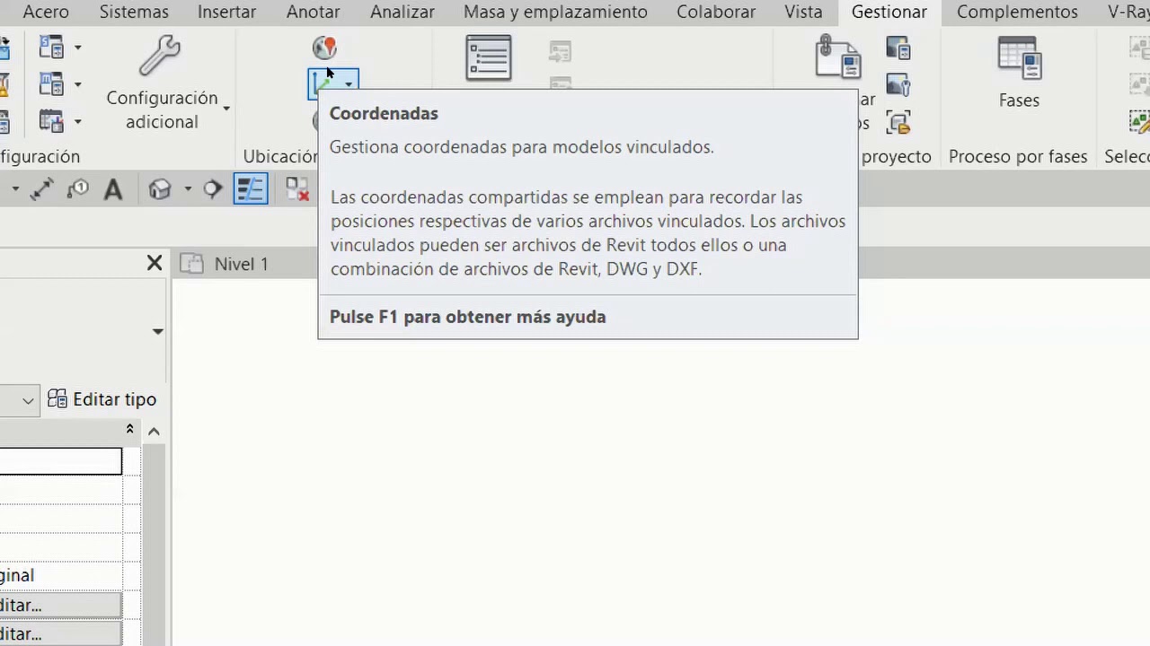 Autodesk Revit  - Georreferenciación – Ubicación de proyecto y especificar coordenadas en un punto