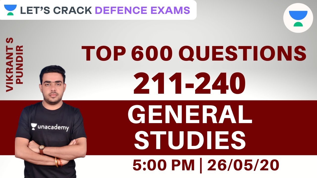 Multiple Choice Questions [211-240] | General Studies | Defence Exams 2020/2021/2022
