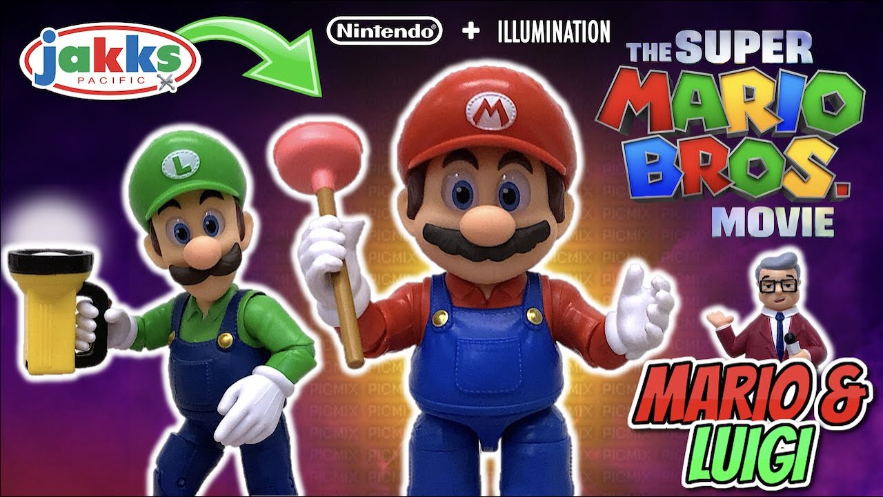 MARIO y LUIGI - Figuras de Lujo | SUPER MARIO BROS La Película - Jakks Pacific (2023) - TOY SHOTS